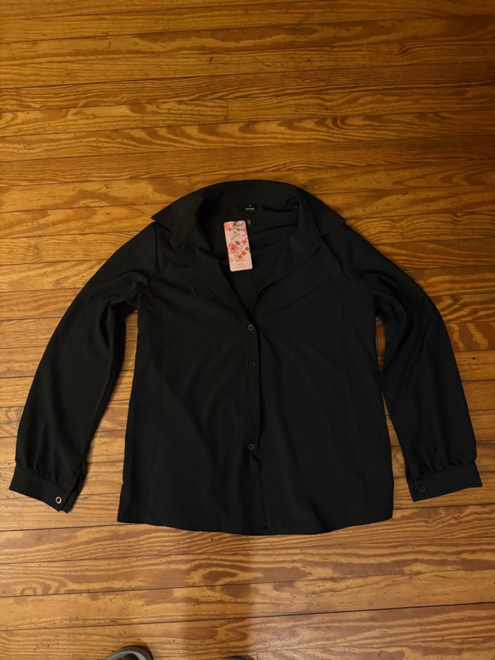🆕🖤Black button down shirt long sleeve women